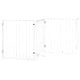 Сгъваема преграда за кучета с врата 12 панела бял 960 см топола