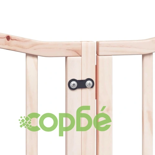 Сгъваема преграда за кучета с врата 12 панела 600 см топола ➤ топ цена ➤ sorbe.bg