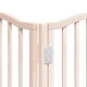 Сгъваема преграда за кучета с врата 9 панела 450 см топола