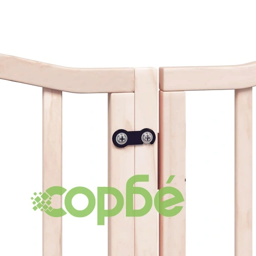 Сгъваема преграда за кучета с врата 15 панела 750 см топола ➤ топ цена ➤ sorbe.bg