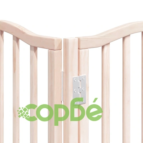 Сгъваема преграда за кучета с врата 15 панела 750 см топола ➤ топ цена ➤ sorbe.bg