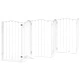 Сгъваема преграда за кучета с врата 12 панела бял 600 см топола