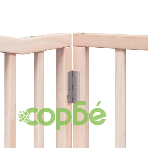 Сгъваема преграда за кучета с врата 6 панела 480 см топола ➤ топ цена ➤ sorbe.bg