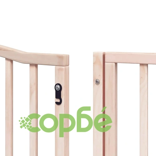 Сгъваема преграда за кучета с врата 6 панела 480 см топола ➤ топ цена ➤ sorbe.bg