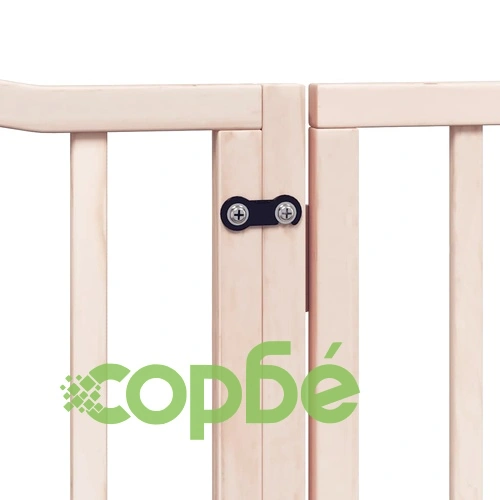 Сгъваема преграда за кучета с врата 6 панела 480 см топола ➤ топ цена ➤ sorbe.bg