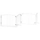 Сгъваема преграда за кучета с врата 12 панела бял 960 см топола
