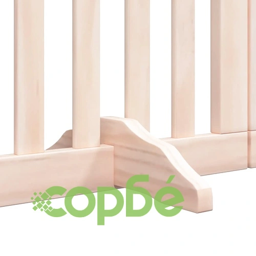 Сгъваема преграда за кучета с врата 12 панела 600 см топола ➤ топ цена ➤ sorbe.bg