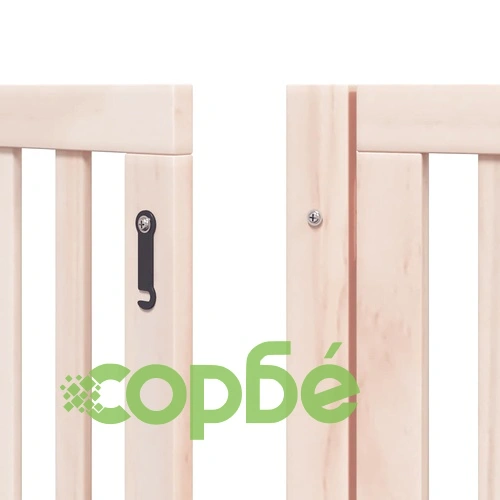 Сгъваема преграда за кучета с врата 12 панела 600 см топола ➤ топ цена ➤ sorbe.bg