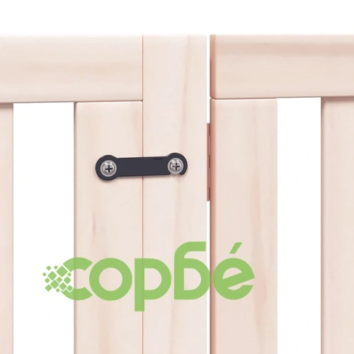 Сгъваема преграда за кучета с врата 10 панела 800 см топола ➤ топ цена ➤ sorbe.bg