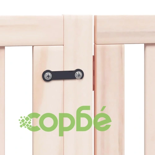 Сгъваема преграда за кучета с врата 6 панела 480 см топола ➤ топ цена ➤ sorbe.bg