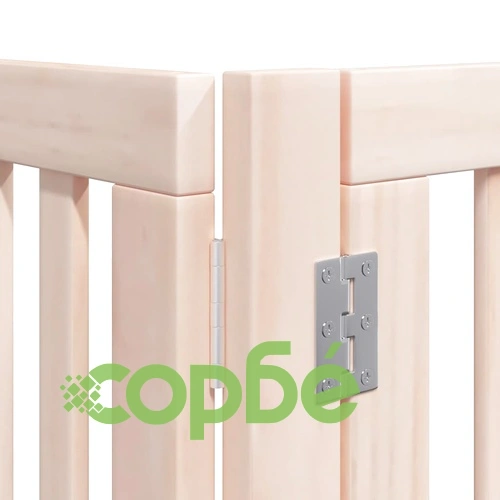 Сгъваема преграда за кучета с врата 8 панела 640 см топола ➤ топ цена ➤ sorbe.bg