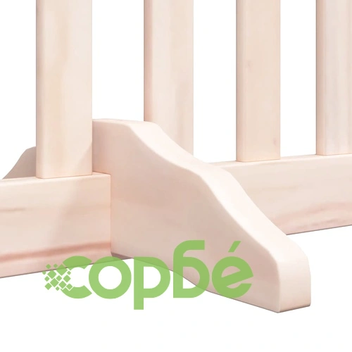 Сгъваема преграда за кучета с врата 10 панела 800 см топола ➤ топ цена ➤ sorbe.bg