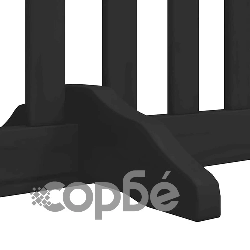 Сгъваема преграда за куче с врата 10 панела черна 800 см топола ➤ топ цена ➤ sorbe.bg