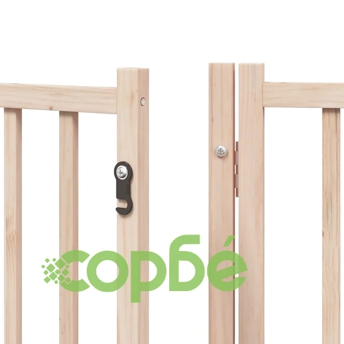 Сгъваема преграда за кучета с врата 15 панела 750 см топола ➤ топ цена ➤ sorbe.bg