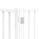 Сгъваема преграда за кучета с врата 15 панела бял 750 см топола