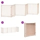 Сгъваема преграда за кучета с врата 6 панела 480 см топола