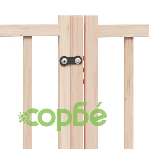 Сгъваема преграда за кучета с врата 6 панела 480 см топола ➤ топ цена ➤ sorbe.bg