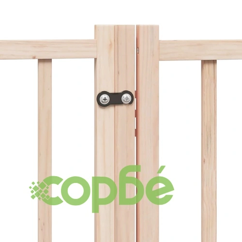 Сгъваема преграда за кучета с врата 12 панела 960 см топола ➤ топ цена ➤ sorbe.bg