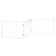 Сгъваема преграда за кучета с врата 6 панела бял 480 см топола