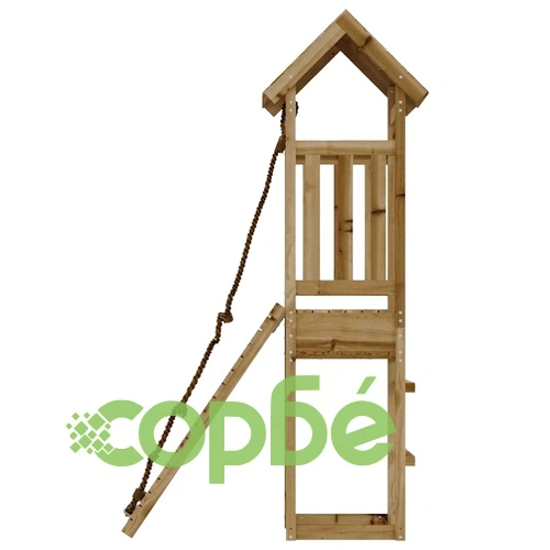 Къща за игра със стена за катерене, импрегниран бор масив ➤ топ цена ➤ sorbe.bg