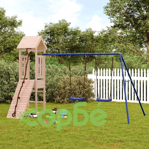 Комбинирано детско съоръжение за игра на открито, бор масив ➤ топ цена ➤ sorbe.bg