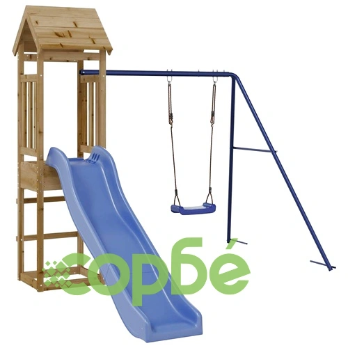 Комбинирано детско съоръжение за игра, импрегниран бор ➤ топ цена ➤ sorbe.bg