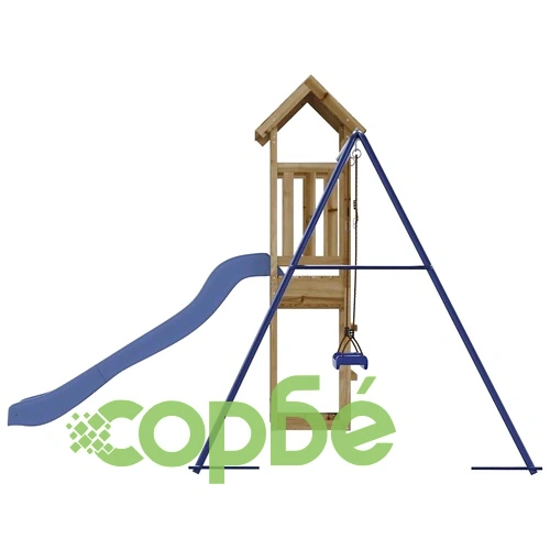 Комбинирано детско съоръжение за игра, импрегниран бор ➤ топ цена ➤ sorbe.bg