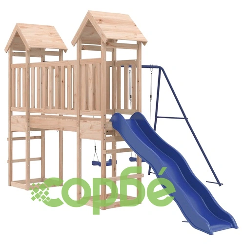 Комбинирано детско съоръжение за игра на открито, бор масив ➤ топ цена ➤ sorbe.bg