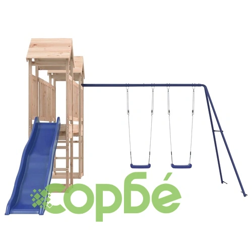 Комбинирано детско съоръжение за игра на открито, бор масив ➤ топ цена ➤ sorbe.bg