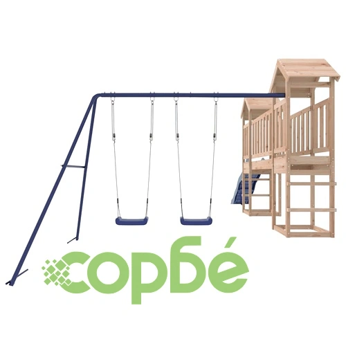 Комбинирано детско съоръжение за игра на открито, бор масив ➤ топ цена ➤ sorbe.bg