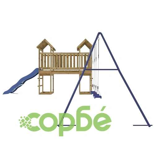 Комбинирано детско съоръжение за игра, импрегниран бор ➤ топ цена ➤ sorbe.bg
