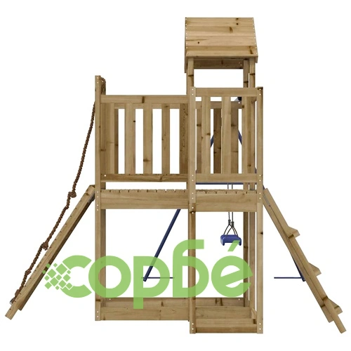 Комбинирано детско съоръжение за игра, импрегниран бор ➤ топ цена ➤ sorbe.bg