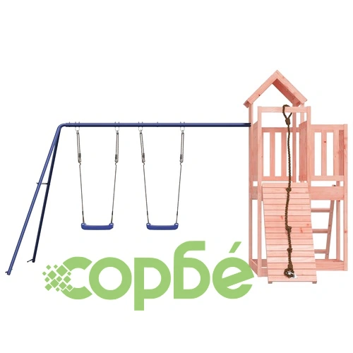 Комбинирано детско съоръжение, масивна дугласка дървесина ➤ топ цена ➤ sorbe.bg