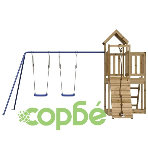 Комбинирано детско съоръжение за игра, импрегниран бор ➤ топ цена ➤ sorbe.bg