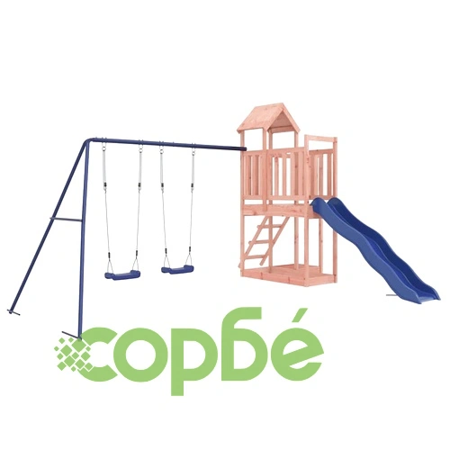 Комбинирано детско съоръжение, масивна дугласка дървесина ➤ топ цена ➤ sorbe.bg