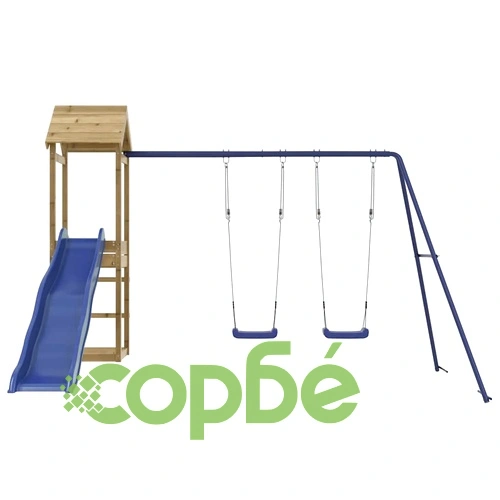 Комбинирано детско съоръжение за игра, импрегниран бор ➤ топ цена ➤ sorbe.bg