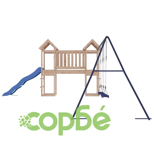 Комбинирано детско съоръжение за игра на открито, бор масив ➤ топ цена ➤ sorbe.bg