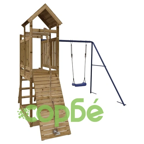 Комбинирано детско съоръжение за игра, импрегниран бор ➤ топ цена ➤ sorbe.bg