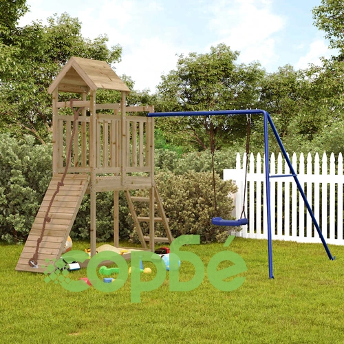 Комбинирано детско съоръжение за игра, импрегниран бор ➤ топ цена ➤ sorbe.bg