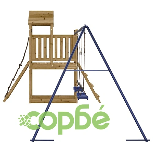 Комбинирано детско съоръжение за игра, импрегниран бор ➤ топ цена ➤ sorbe.bg