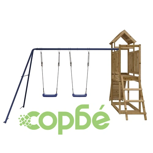 Комбинирано детско съоръжение за игра, импрегниран бор ➤ топ цена ➤ sorbe.bg