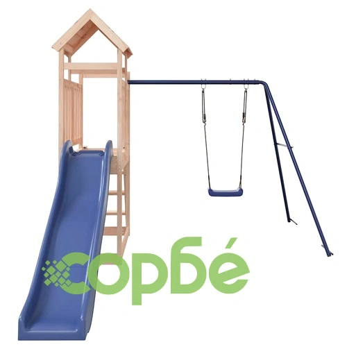 Комбинирано детско съоръжение за игра на открито, бор масив ➤ топ цена ➤ sorbe.bg