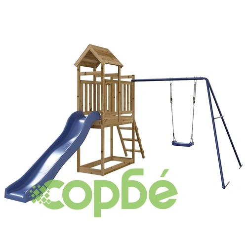 Комбинирано детско съоръжение за игра, импрегниран бор ➤ топ цена ➤ sorbe.bg