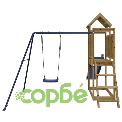 Комбинирано детско съоръжение за игра, импрегниран бор ➤ топ цена ➤ sorbe.bg