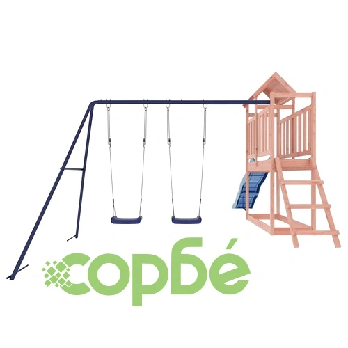 Комбинирано детско съоръжение, масивна дугласка дървесина ➤ топ цена ➤ sorbe.bg