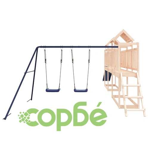 Комбинирано детско съоръжение за игра на открито, бор масив ➤ топ цена ➤ sorbe.bg