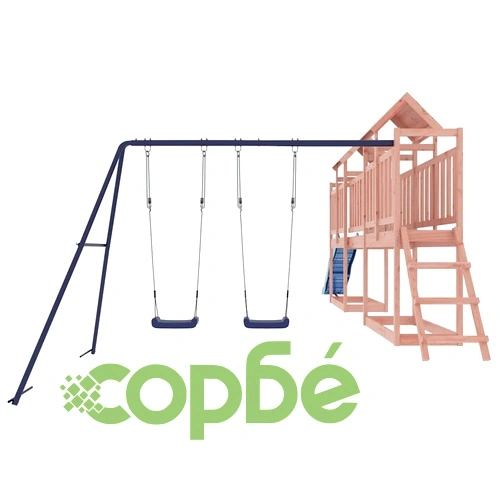 Комбинирано детско съоръжение, масивна дугласка дървесина ➤ топ цена ➤ sorbe.bg