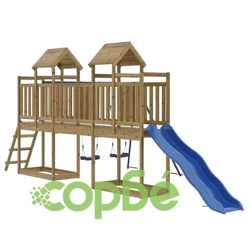 Комбинирано детско съоръжение за игра, импрегниран бор ➤ топ цена ➤ sorbe.bg