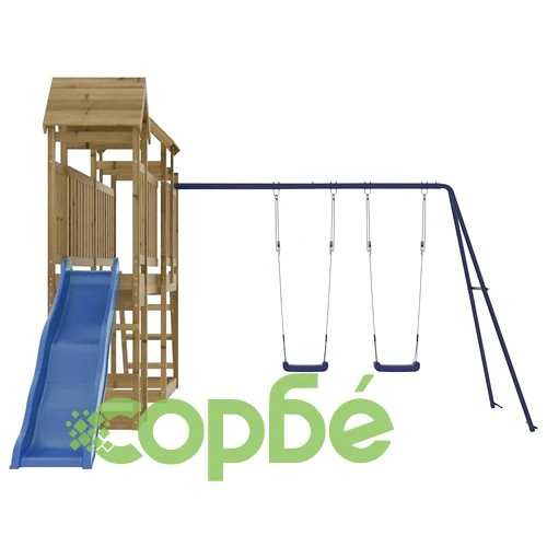 Комбинирано детско съоръжение за игра, импрегниран бор ➤ топ цена ➤ sorbe.bg