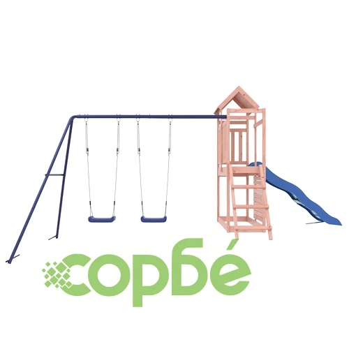 Комбинирано детско съоръжение, масивна дугласка дървесина ➤ топ цена ➤ sorbe.bg